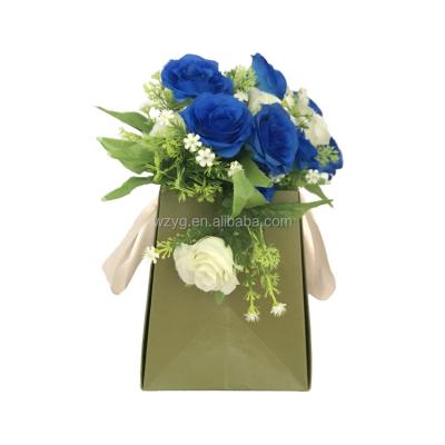 China Transparent Waterproof Moisture Proof Kraft Paper Flower Vase Bags For Flower for sale