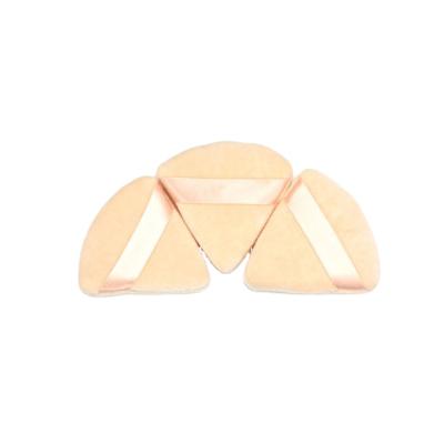 China Cotton Triangle Shape Cotton Powder Puff Microfiber Cosmetic Makeup Sponge for sale