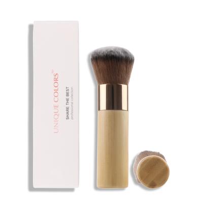 China High efficient private label 100% natural bamboo foundation brush kabuki brush for sale