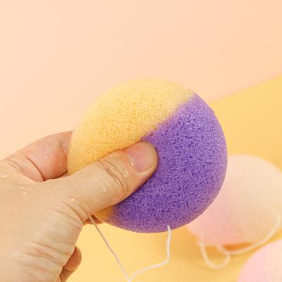 China All New Two Color Layered Makeup Natural Removing Flur Sponge Organic Konjac Skin Care Face Vegan for sale