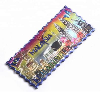 China Custom Factory Croatia Souvenirs 3D Sublimation Aluminum Foil Fridge Magnets for sale