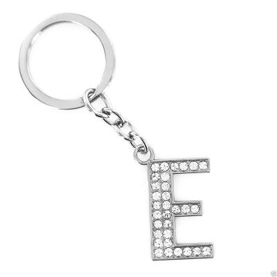 China Custom Metal One Way Glitter Soft Enamel Metal Letter Alphabets Keychains Factory Custom Made Beautiful for sale