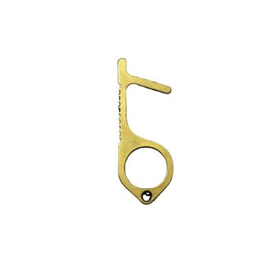 China Custom Novelty Logo Zinc Alloy No Touch Key Chain Tool No Touch Door Opener Key Chain With Bottle Opener for sale