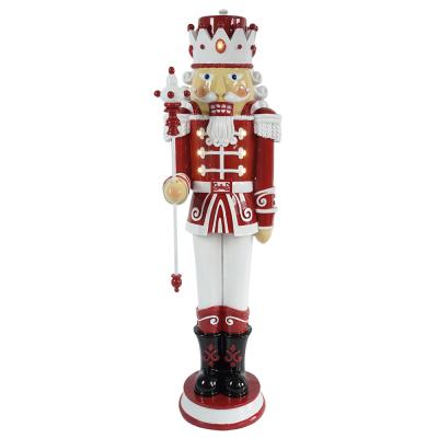 China Wholesale Polyresin 49%+LED powder 49%+LED light 2% outdoor and indoor Christmas nutcracker polyresin decor +stone with led light for sale