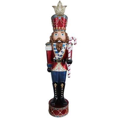 China Home Decoration Resin Giant Mult Led Lights Life Size Musical Nutcracker Decoration With Led for sale