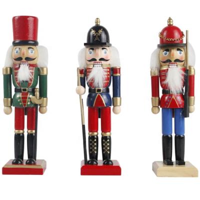 China Christmas decoration ; Table Interior Decor; Promo Gift New Arrive Christmas Indoor Custom Small Doll Decor Wooden Soldiers Nutcracker for sale