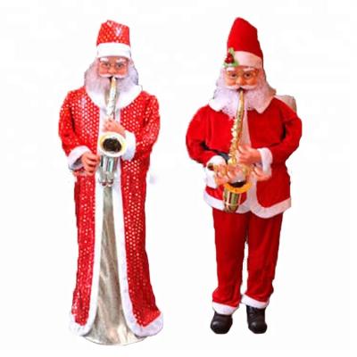 China Life Size Animated Music Santa Claus Outdoor Life Size Decoration For Christmas for sale