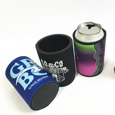 China Custom Sublimation Printed Waterproof Neoprene Box Cooler Drinks Beer Bottle Stubby Holder With Base for sale