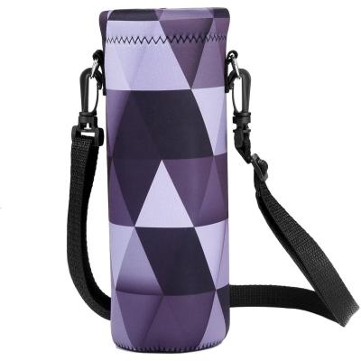 China Waterproof Neoprene Insulated Water Bottle Carry Bag with Adjustable Shoulder Strap for sale