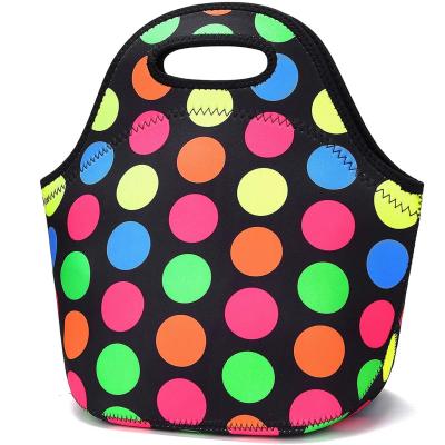 China Custom Wholesale Small Kids Portable Thermal Lunch Bag Casual Washable Neoprene Insulated Tote for sale