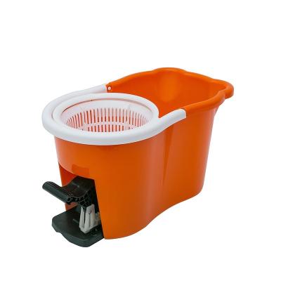 China Sustainable Plastic Bucket With Pedal Assemble Double Bucket 360 Rotating Rotating Magic Broom for sale