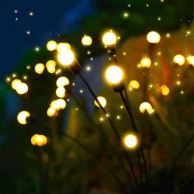 China 8LED RGB Starburst Lamp Waterproof Solar Garden Landscape Firefly Swing Lights for Outdoor Yard Patio Pathway Decor for sale