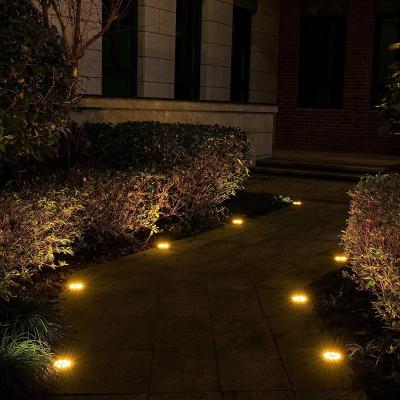 China Outdoor Waterproof Solar Disc Light Led Garden Disc Light Solar Inground Light For Pathway for sale