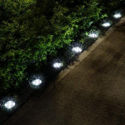 China Residential Hot Selling Solar Powered Light Waterproof Earth Garden Pathway Deck Lights with 8 LED Lamp for Home Yard Driveway Lawn Road for sale