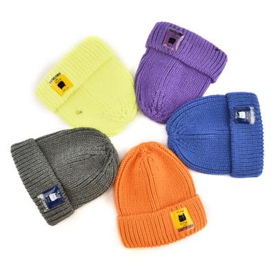 China Wholesale custom colorful JOINT logo winter men's unisex knitted beanie hats unisex knitted hats for women for sale