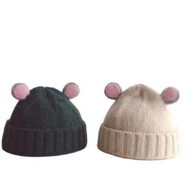 China Casual Customize Cashmere Blend Baby Winter Wool Children Boy Warm Wholesale Winter Hats for sale