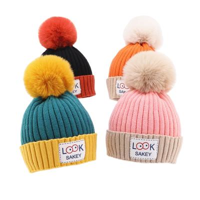 China New casual customization winter women children warm cover up knit adult and children beanie pom pom for sale