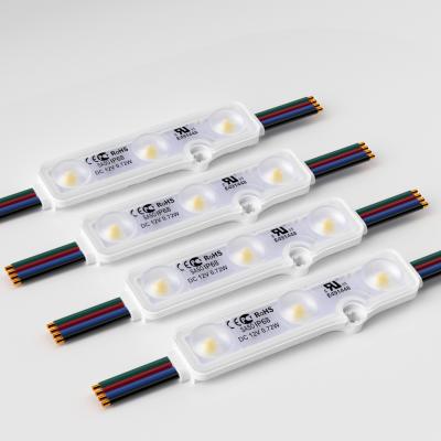 China AlGaInP PVC+PCB 5050smd Digital Full Color ic2811 12V 0.72W LED Module For Advertising Light Box IP67 for sale