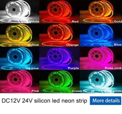 China Hot Clear Color 10mm/8mm Neon Pure Silicone Factory Bar Restaurant Holiday Decoration Amazon Direct Sales for sale