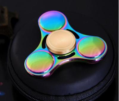 China New Product Fingertip Gyro Compass UFO Decompression Toys Titanium Colorful Metal Alloy Hand Spinner Hand Spinner for sale