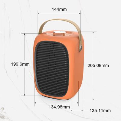 China RV White Color 1200W Round Shape Mini PTC Heater With Swing PTC Radiator Round Ceramic Heater With Knob for sale