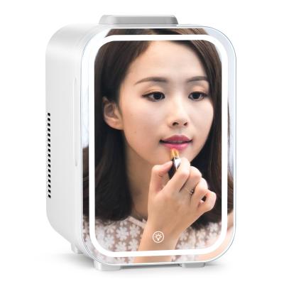 China COMPRESSOR Mini / Small Skin Care Ladies Makeup Refrigerator With Glass Door for sale