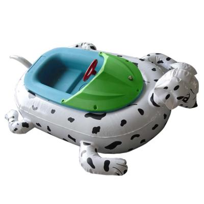 China Construction of plastic & Hot Sale PVC Water Park Inflatable Pool Children Electric Bumper Boat, Outdoor Motorized Bumper Boat with Animal Head for sale