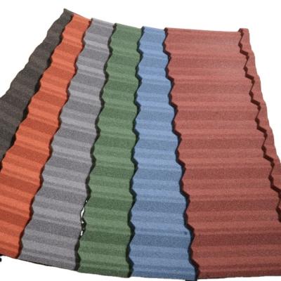 China Egypt style of building material colorful corrugated stone coated steel roofing sheet for sale