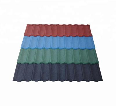 China colorful stone coated metal roof tiles/lightweight roof material en venta