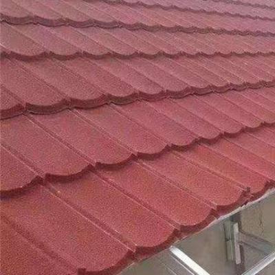 China SOMALIA COLORFUL STONE METAL ROOFING TILE for sale