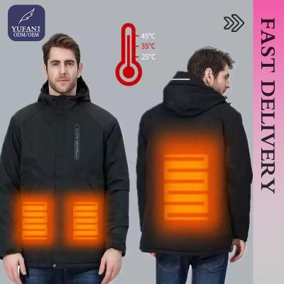 China Anti-wrinkle YuFan Torque USB Heated Down Jacket Men Women Waterproof Jacket Cotton Increasing Jacket Winter Thermal Plus Size Passionate Clothing for sale