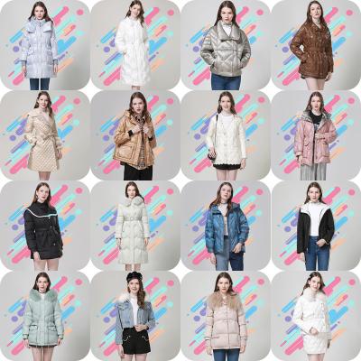 China YuFan Casual Autumn Waterproof Winter Down Jacket Lady Long Puffer Coat Zipper Up Jacket Winter Stretching Customized Female Long Down Jacket for sale