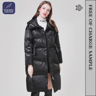 China YuFan Custom Made High Quality New Arrives Women's Winter Hooded Goose Down Jacket Female Down Jacket Women's Coats for sale