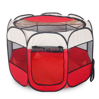 China Pop Sustainable Automatic Pet Tent With Eight Panels / Durable Dog Cage / Pets Sided Cage Tent for sale