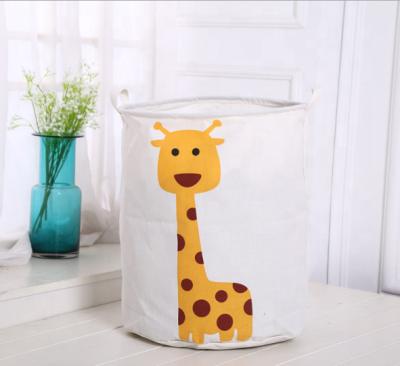 China Portable Baby Toy Laundry Basket Tote Bag Cartoon Style Kids Laundry Hamper Drawstring Laundry Hamper Bag Eco-friendly Durable Folding Bin Good Quality for sale