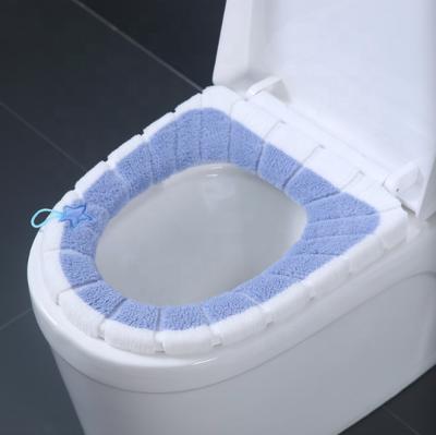 China 2022 Disposable Warm And Comfortable Soft Toilet Seat Cloth Toilet Seat Cover With Hook Sanitary And Luxurious Cover for sale