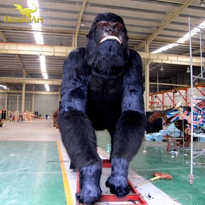 China Realistic King Kong Amusement Park The Real Live Outdoor Life Size Animals Museum Size Animatronics Gorilla Size Animals for sale