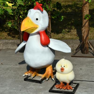 China Outdoor animal theme park exhibition display handmade life size cartoon bird for sale