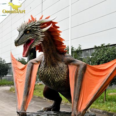 China The most popular high simulation life-size fly dragon movie role-playing robot theme park animatronic dragon for sale for sale