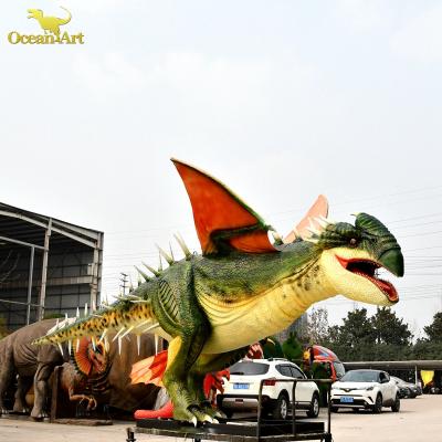 China Giant Dragon Flying Dragon Animatronic Model Life Size Theme Park Amusement Park Large for sale