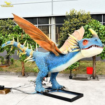 China Theme Park Amusement Park Flying Dragon Smoke Animatronic Dragon for sale