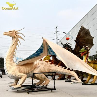 China Large size theme park amusement park flying dragon animatronic model for sale for sale