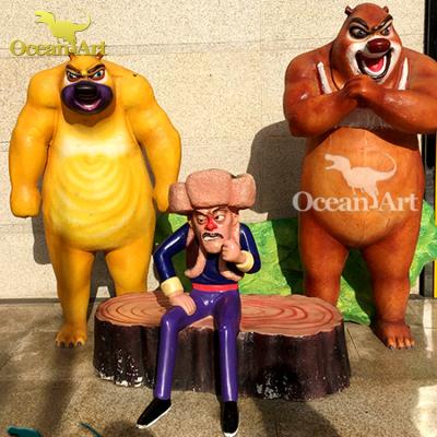 China Museum theme park fiberglass decorate cartoon characters for sale