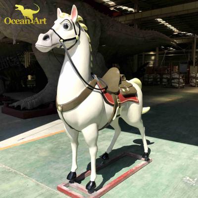 China Museum Full Size Fiberglass Horse for sale