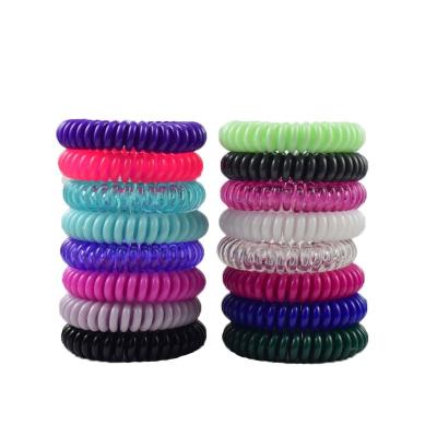 China Large TPU Size Summer Scrunchies 5CM Telephone Wiring Gum Hair Bracelet for sale