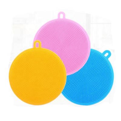 China Sustainable High Quality Silicone Bowl Dish Wash Sweeps Silicone Kitchen Scrubber Cleaning Brush for sale