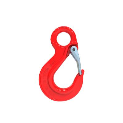 China Heavy Industry G80 Eye Safety Hook / Eye Hook Type Heavy Crane Hook /Eye Safety Hook With Latch for sale