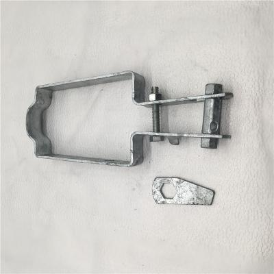 China Galvanized Wooden Pipe Clamp Square Steel Pipe Tensioner Clamp for sale