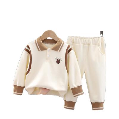 China 2022 Autumn New Spring Casual Children's Polo Shirt Kids Set Foreign Baby Sports Two-piece Set Wholesale for sale