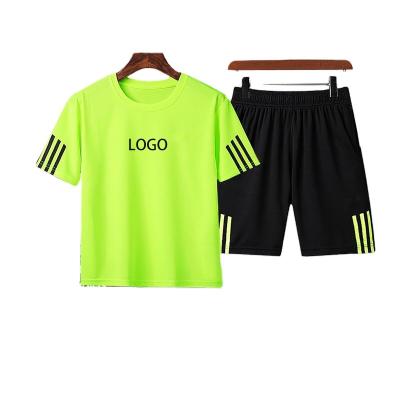 China New Custom 2022 Summer Breathable Cotton Short Sleeve Sportswear Logo Plain Sports Shorts Sleeves Kids Boys Clothing Sets Children To Wear for sale